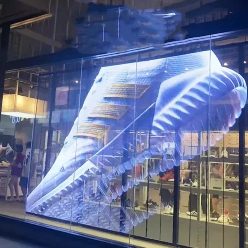 Transparent LED storefront — Adidas